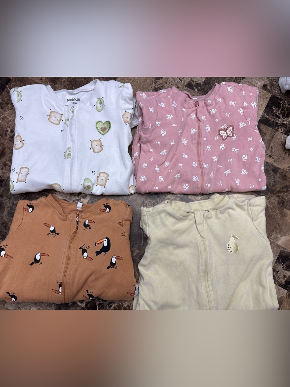 Pekkle bundles of 4 pajamas 18 months